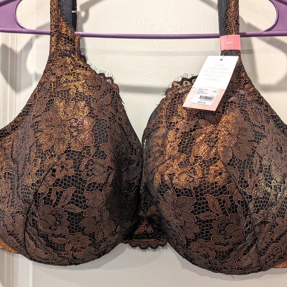 NWT 42G Cacique Lightly Lined Full Coverage Bra with 5 Hooks